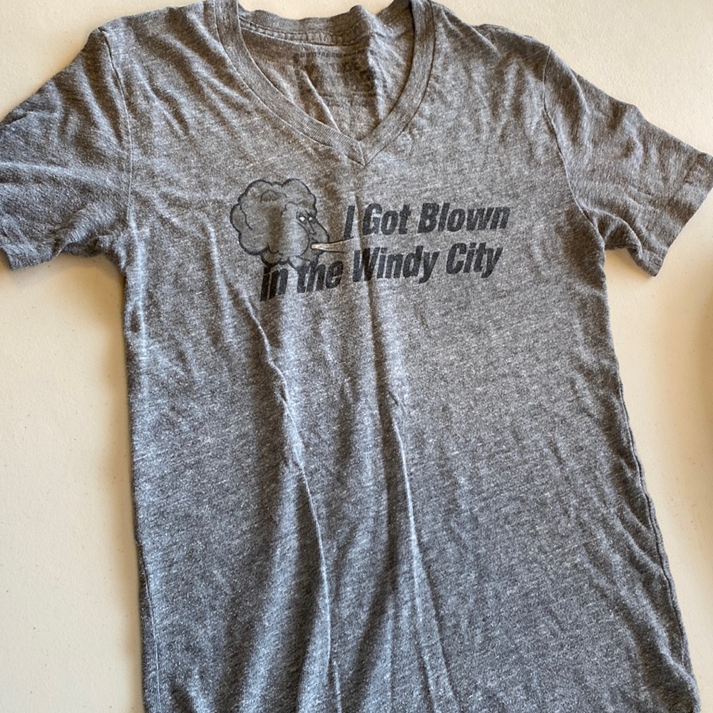 “ I got blown in the Windy City” size S gray Tee Kansas City, Missouri